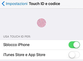 Non è possibile attivare touch ID su iPhone