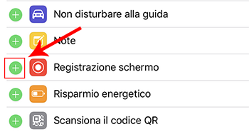 registra schermo iPhone