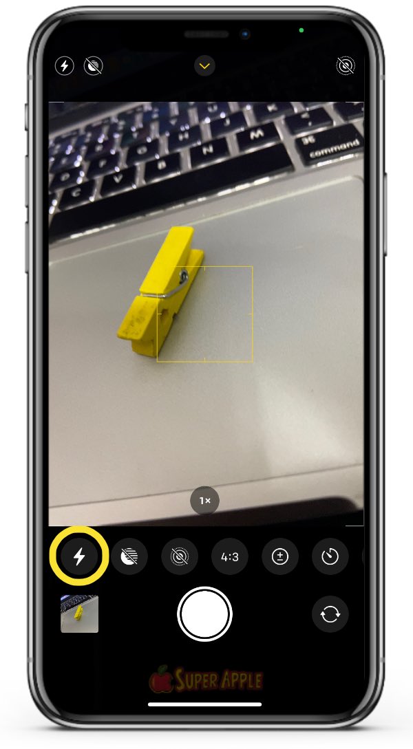 Flash della fotocamera dell'iPhone