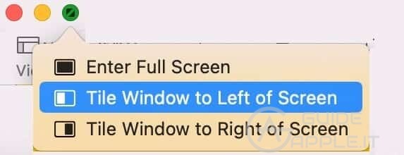 Affianca la finestra a sinistra oa destra dello schermo