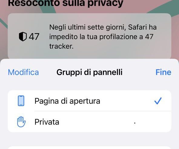 Aprire scheda incognito Safari su iPhone